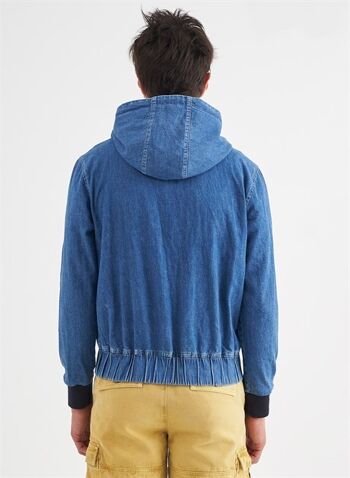 Veste en jean à capuche FRODO - Bleu clair 5