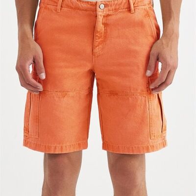 FABIO - Pantalones cortos de lona cargo - Óxido