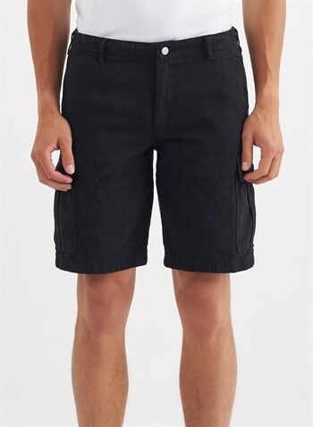 FABIO - Short cargo en toile - Noir 1