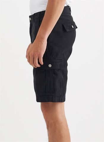 FABIO - Short cargo en toile - Noir 2