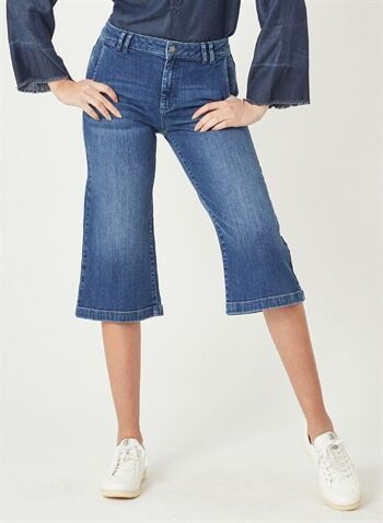 TERA - Pantalon en jean coupe courte - Bleu moyen 4