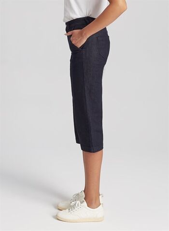 TERA - Pantalon Jeans Crop Fit Denim - Bleu Foncé 2