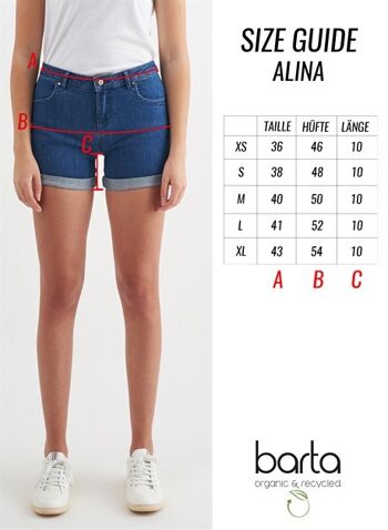 ALINA - Short en jean coupe classique - Bleu foncé 5