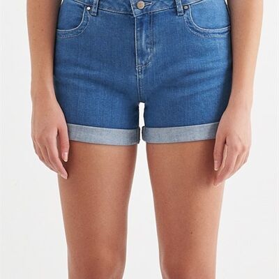 ALINA - Regular Fit Denim Jeans Shorts - Light Blue