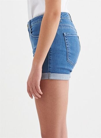 ALINA - Short en jean coupe classique - Bleu clair 2