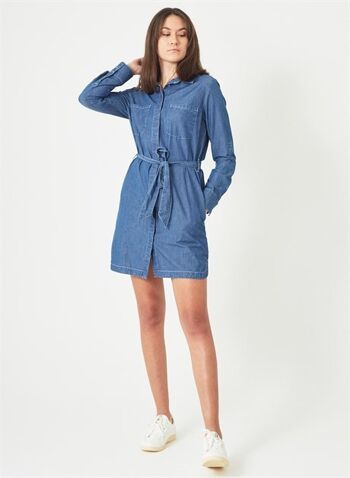 LARA - Robe chemise en jean denim - Bleu clair 1