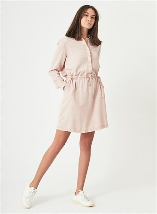 ISABELLA - Longsleeve Tencel Dress - Beige