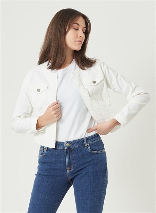 EVA - Bolero Slub Twill Jacket - White