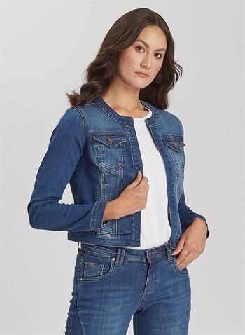 EVA - Veste en Jean Bolero Denim - Bleu Moyen 1