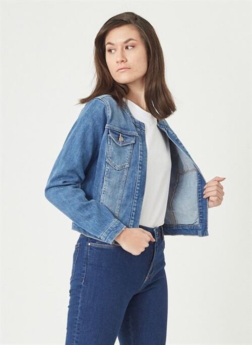 EVA - Bolero  Denim Jeans Jacket - Light Blue