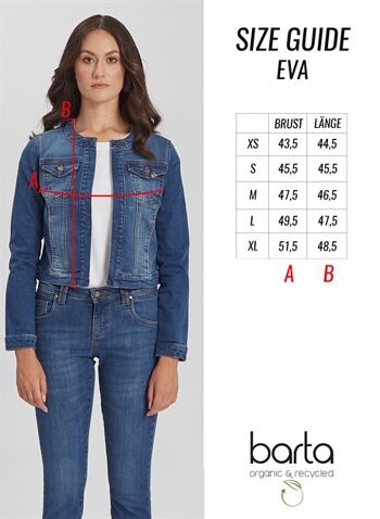 EVA - Veste boléro en sergé flammé - Blue Dream 5