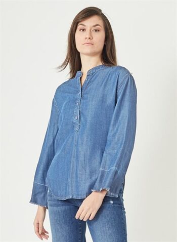 DIANA - Chemise Denim Tencel - Bleu Clair 1