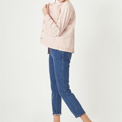 GRETA - Military Slub Twill Jacket - Dusty Rose