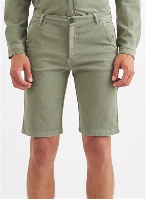 MARCO - Regular Fit Twill Shorts - Sage