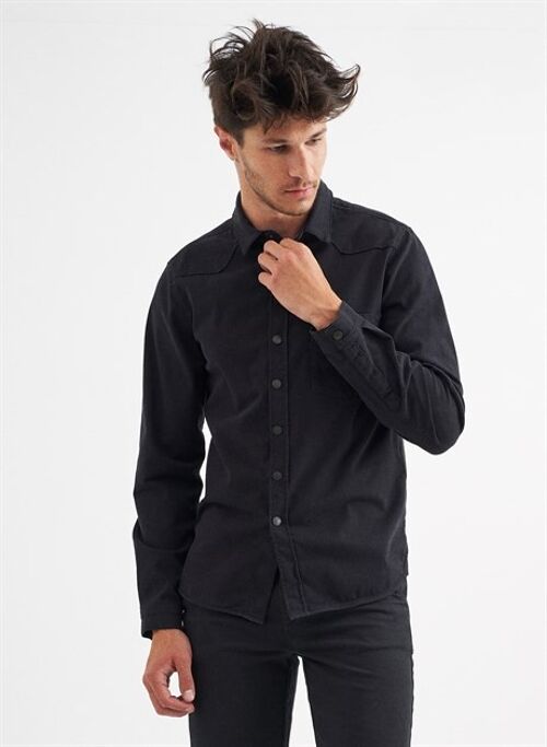 DIEGO ñ Regular Fit Twill Shirt - Black