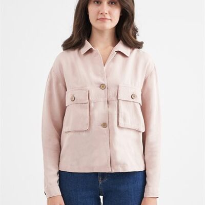 LISA - Chaqueta corta de lino Tencel - Dusty Rose