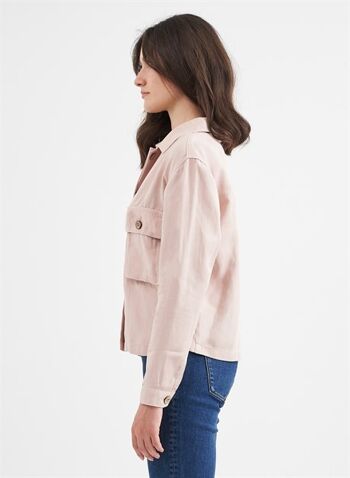 LISA - Veste courte en lin Tencel - Vieux rose 2