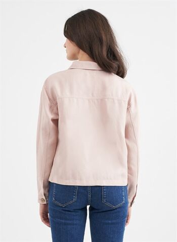 LISA - Veste courte en lin Tencel - Vieux rose 3