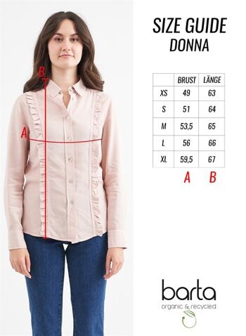 DONNA - Chemise à manches longues en tencel coupe régulière - Blanc 5