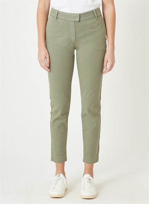 DORA - 7/8 Chino Twill Pants - Olive