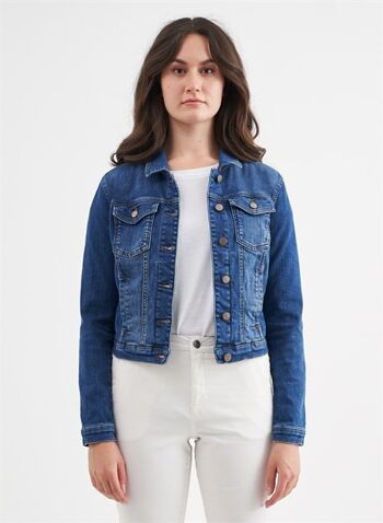 JENNA - Veste en jean classique en denim - Bleu moyen 2