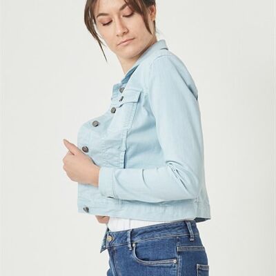 JENNA - Classic Slub Twill Jacket - Blue Dream