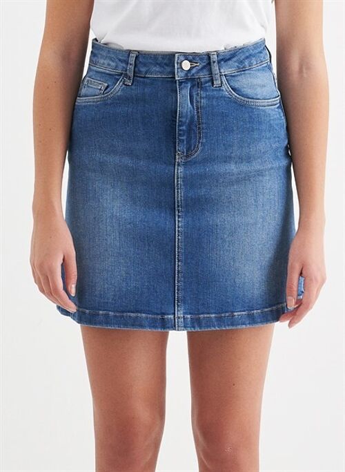 EMMA -  Mini Denim Jeans Skirt - Light Blue