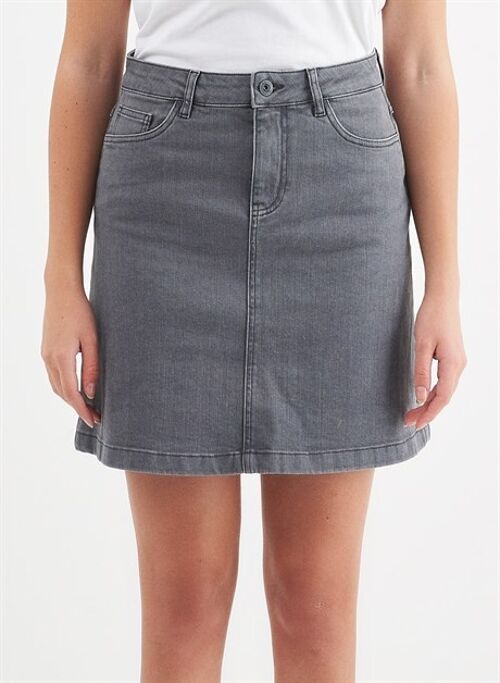 EMMA -  Mini Denim Jeans Skirt - Grey Denim