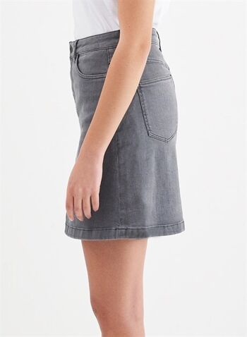 EMMA - Jupe Mini Denim Jeans - Denim Gris 2