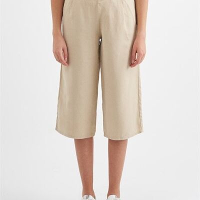 TERA - Pantalone Crop Tencel Linen - Beige