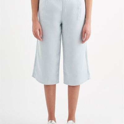 TERA - Pantalone Crop Tencel Linen - Blue Dream