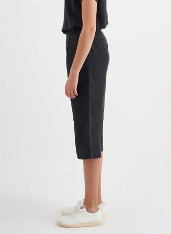 TERA - Pantalon court en lin Tencel - Noir 2