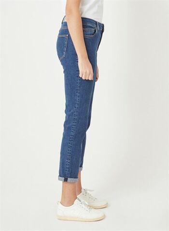 NILA - Pantalon Jeans Coupe Boyfriend - Bleu Moyen 2