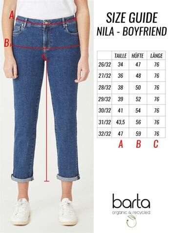 NILA - Pantalon Jeans Coupe Boyfriend - Bleu Moyen 5