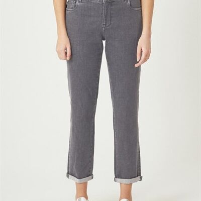 NILA  - Boyfriend Fit Denim Jeans Pants - Grey