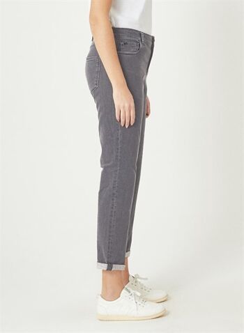 NILA - Pantalon Jeans Coupe Boyfriend - Gris 2