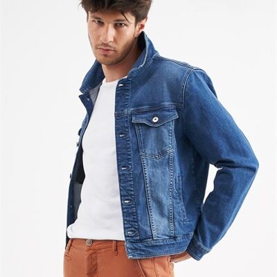 MATTEO -  Classic Denim Jeans Jacket - Vintage Mid Blue