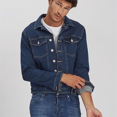 MATTEO -  Classic Denim Jeans Jacket - Mid Blue