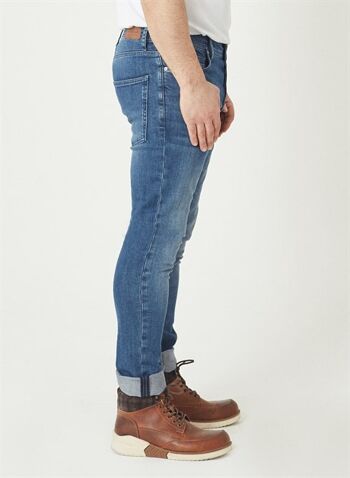 MINO - Pantalon en jean coupe slim - Bleu clair 2