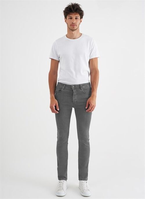 MINO ñ Slim Fit Denim Jeans Pants - Grey Denim