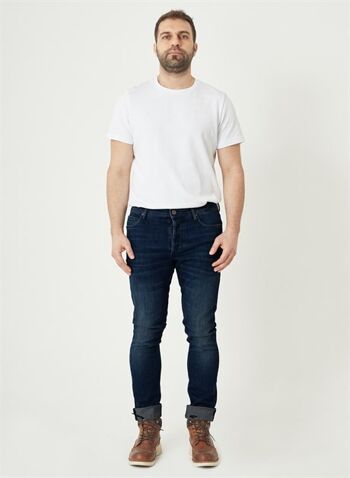 MINO - Pantalon en jean coupe slim - Bleu foncé 1
