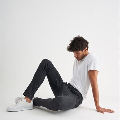 MINO - Pantalon en jean coupe slim - Denim noir