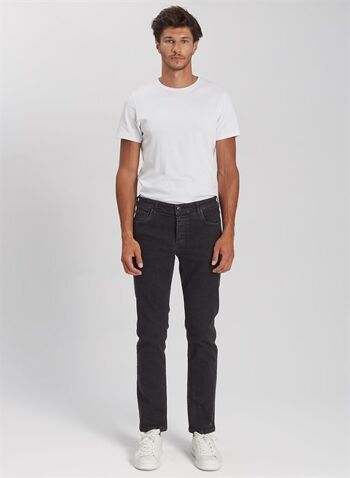 LEO - Pantalon Jeans Coupe Droite - Denim Noir 2