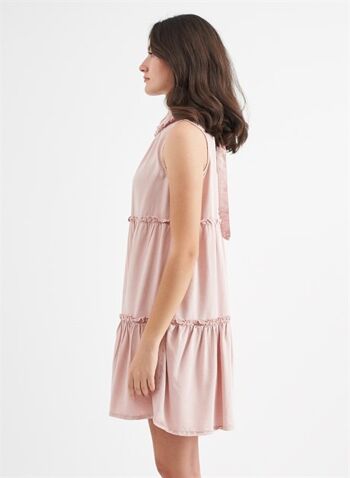 FLORA - Robe plissée en Tencel - Vieux Rose 3