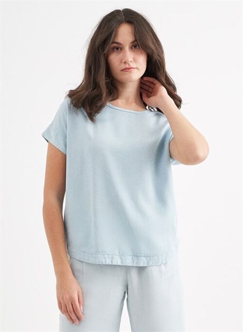 BIANCA - Tencel Blouse - Blue Dream