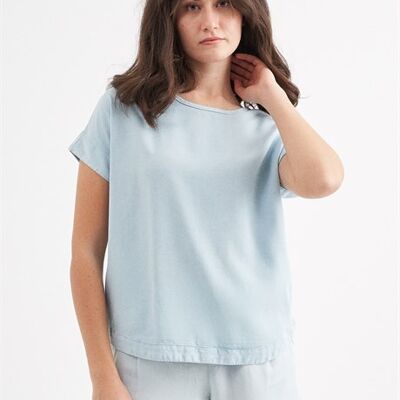 BIANCA - Blusa Tencel - Blue Dream