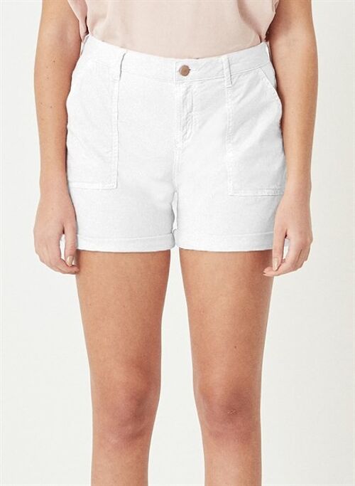 VALERIA - Twill Shorts - White
