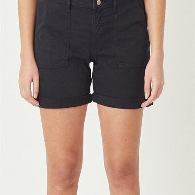 VALERIA - Twill Shorts - Black