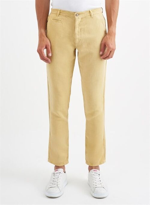 NICO - Regular Fit Tencel Linen Chino Pants - Vintage