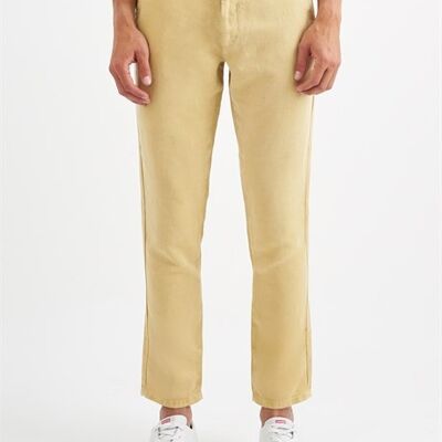 NICO - Pantalon chino coupe régulière en lin Tencel - Vintage